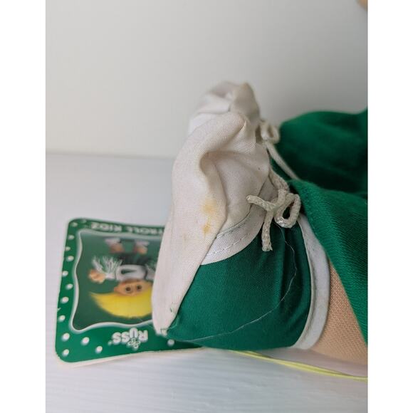 VTG Russ Troll Kidz Cheerleader w/ Tags Soft Body Yellow Hair Green White 12" - Picture 6 of 10